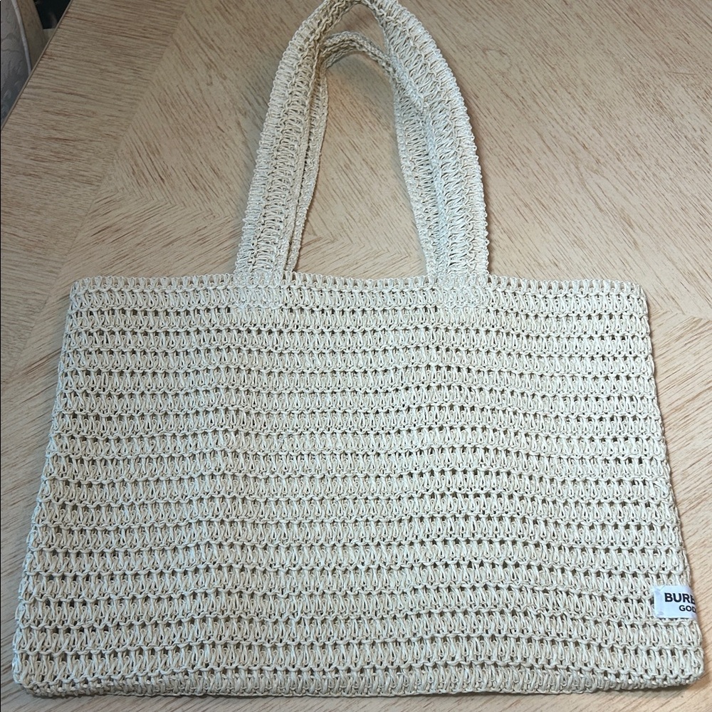 Burberry Goddess Woven Tote NWOT